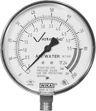 Manometro Aria/Acqua Radiale Ø63