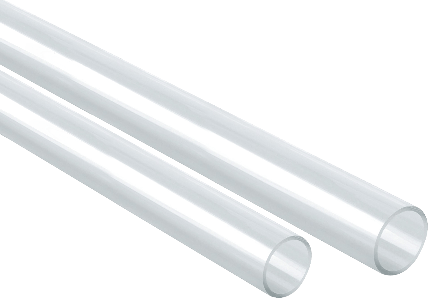 Tubo de acrílico transparente