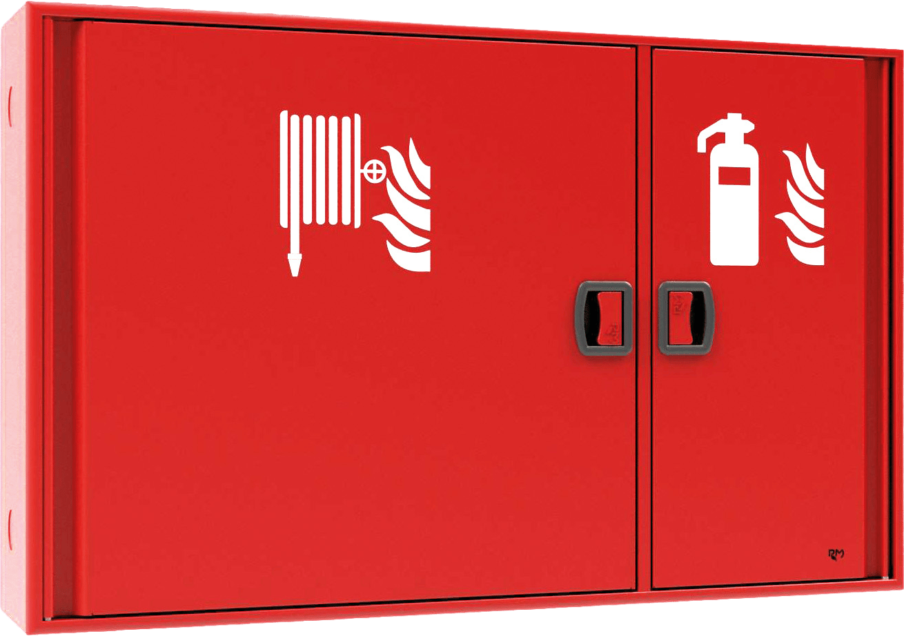 Wand-Schlauchhaspel Airone Evo Twin DN25 mit Feuerlöscherfach