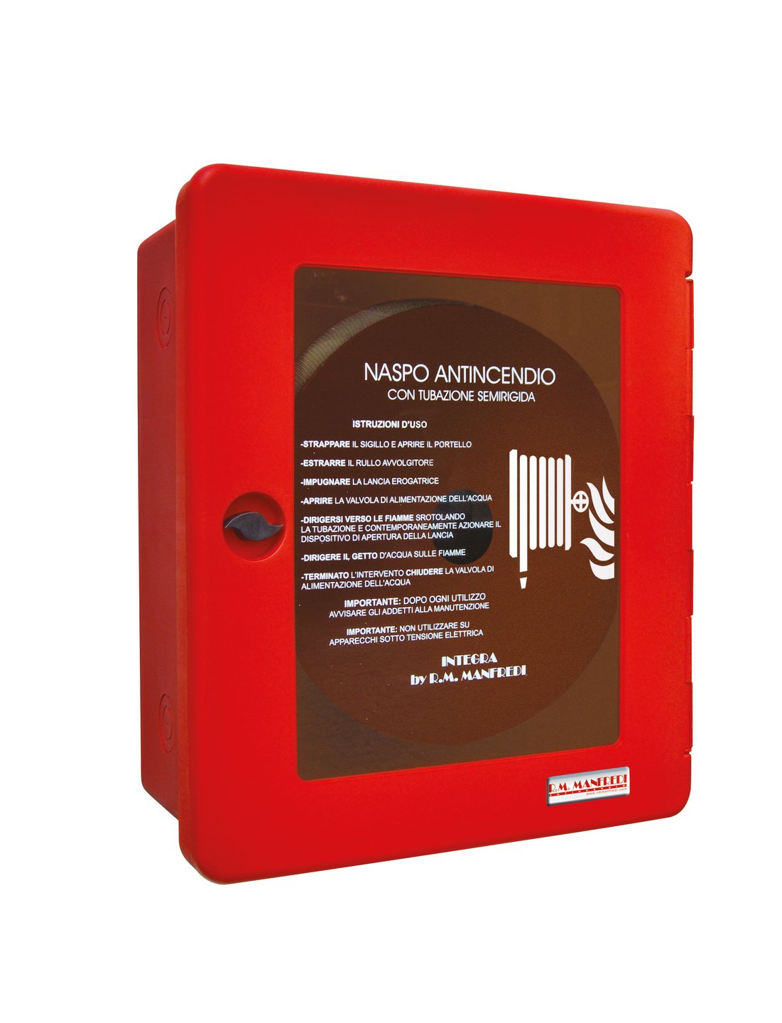 Naspo a parete e semi-incasso Soft DN25 con lastra