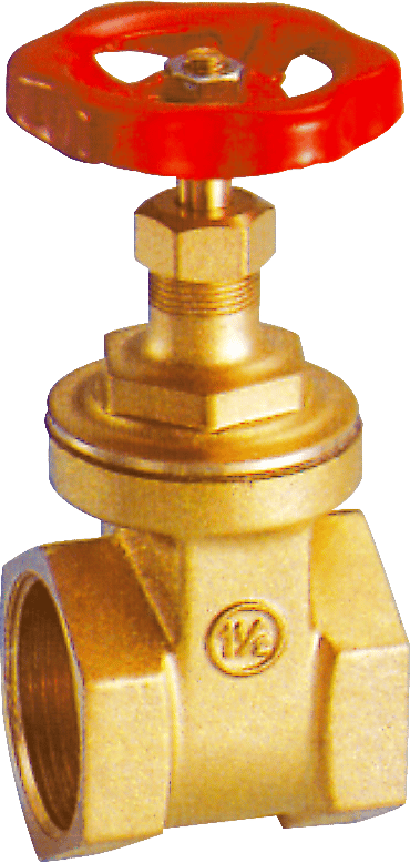 Messing-Absperrschieber mit Innengewinde F-F GAS ISO 228