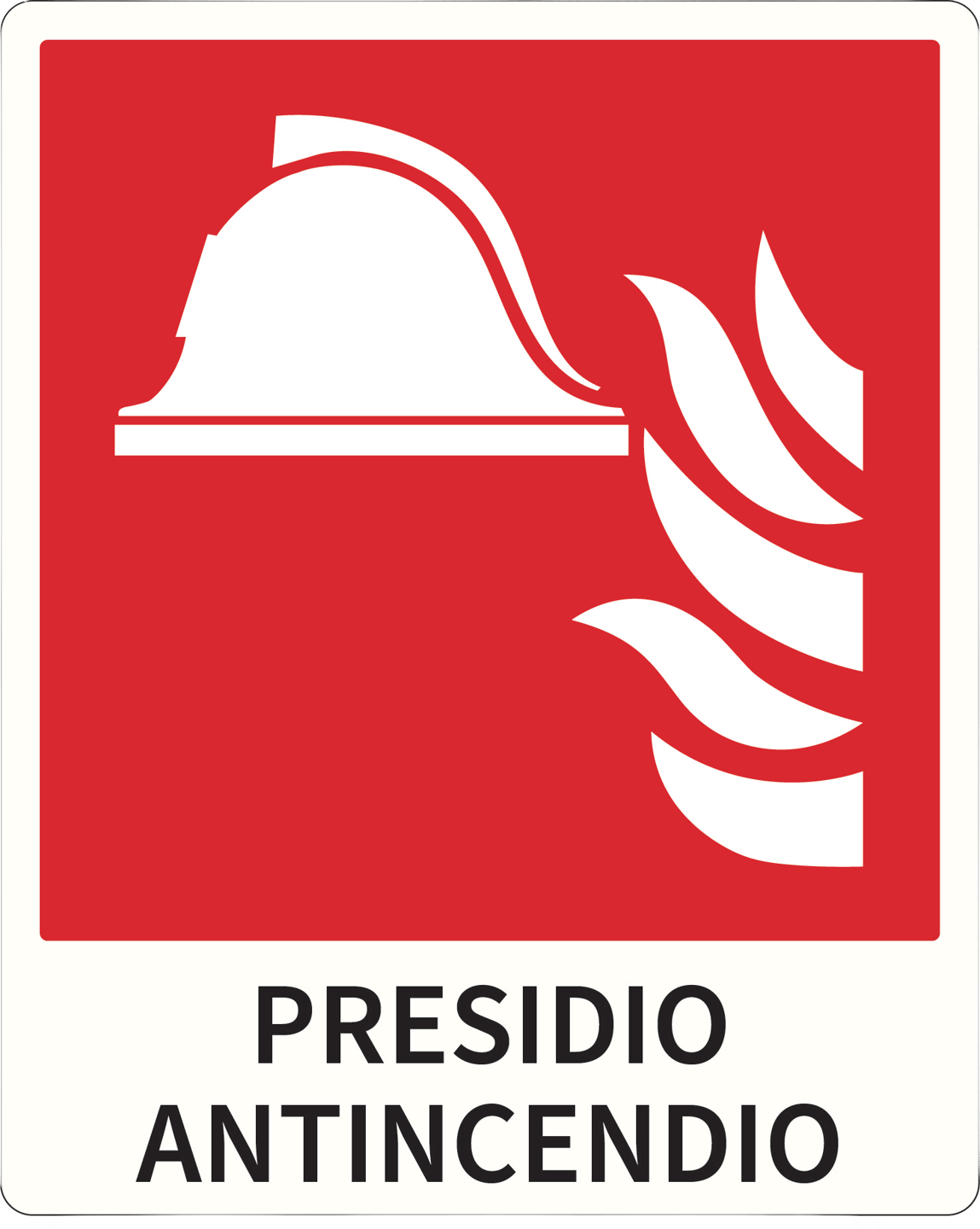Dreiseitiges Brandschutzschild für den Außenbereich