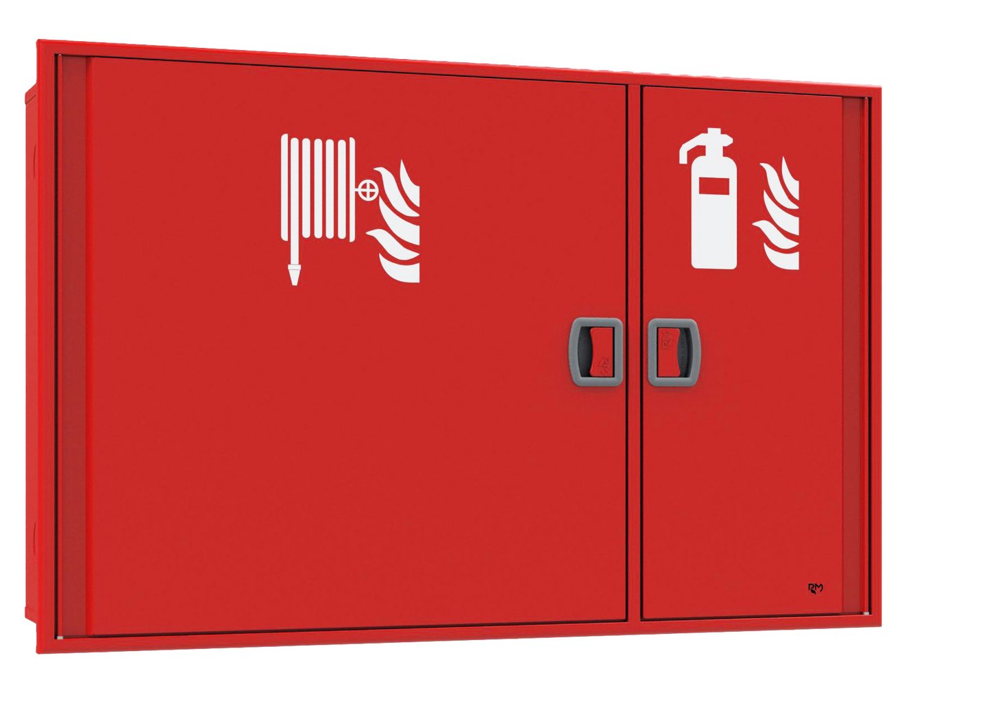 Naspo da incasso Airone Evo Twin DN25 con vano porta estintore