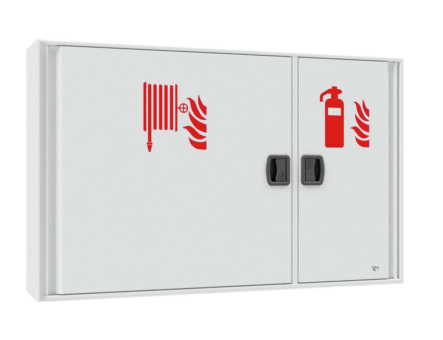 Naspo a parete Airone Evo Twin DN25 con vano porta estintore