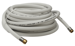 Tubo semirigido bianco per naspo raccordato DN25