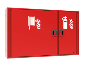 Naspo a parete Airone Evo Twin DN25 con vano porta estintore